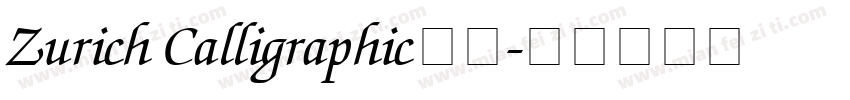 Zurich Calligraphic字体字体转换